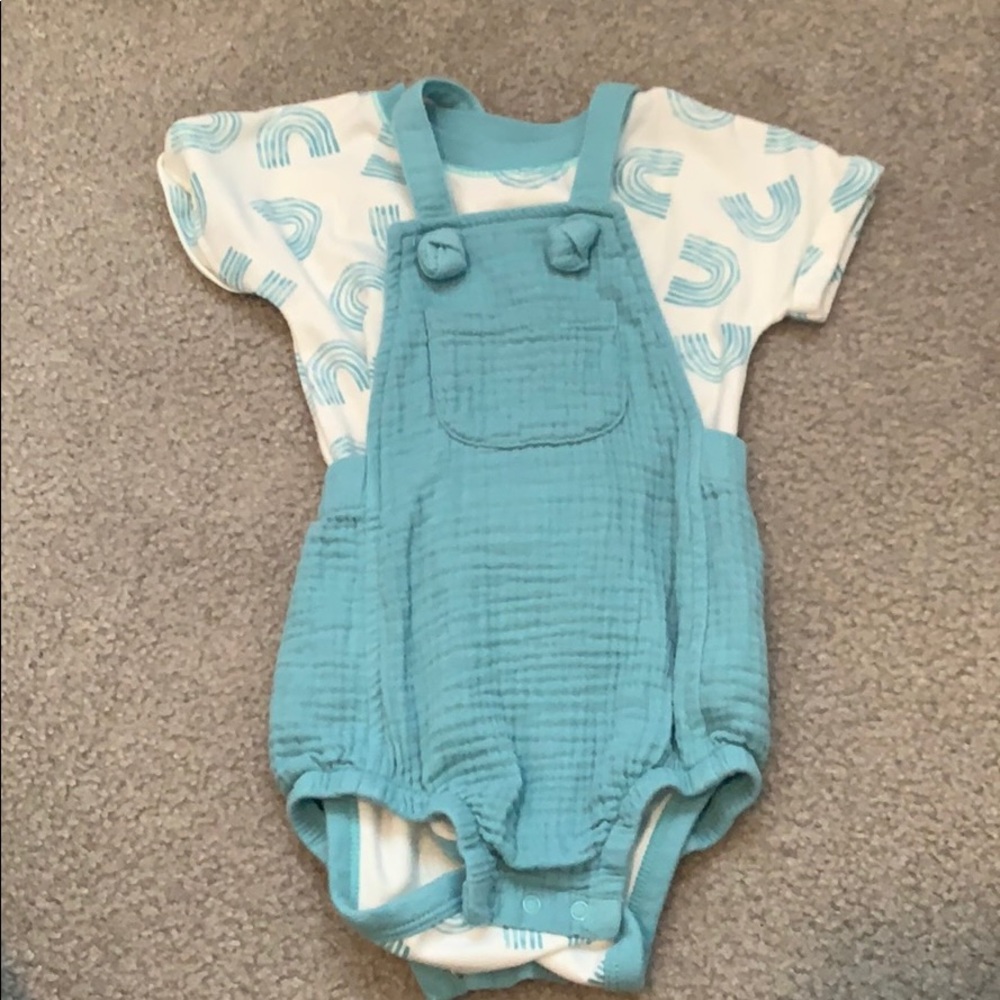 Rainbow Onesie with matching romper